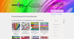 Desktop Screenshot of kontrollband-shop24.de